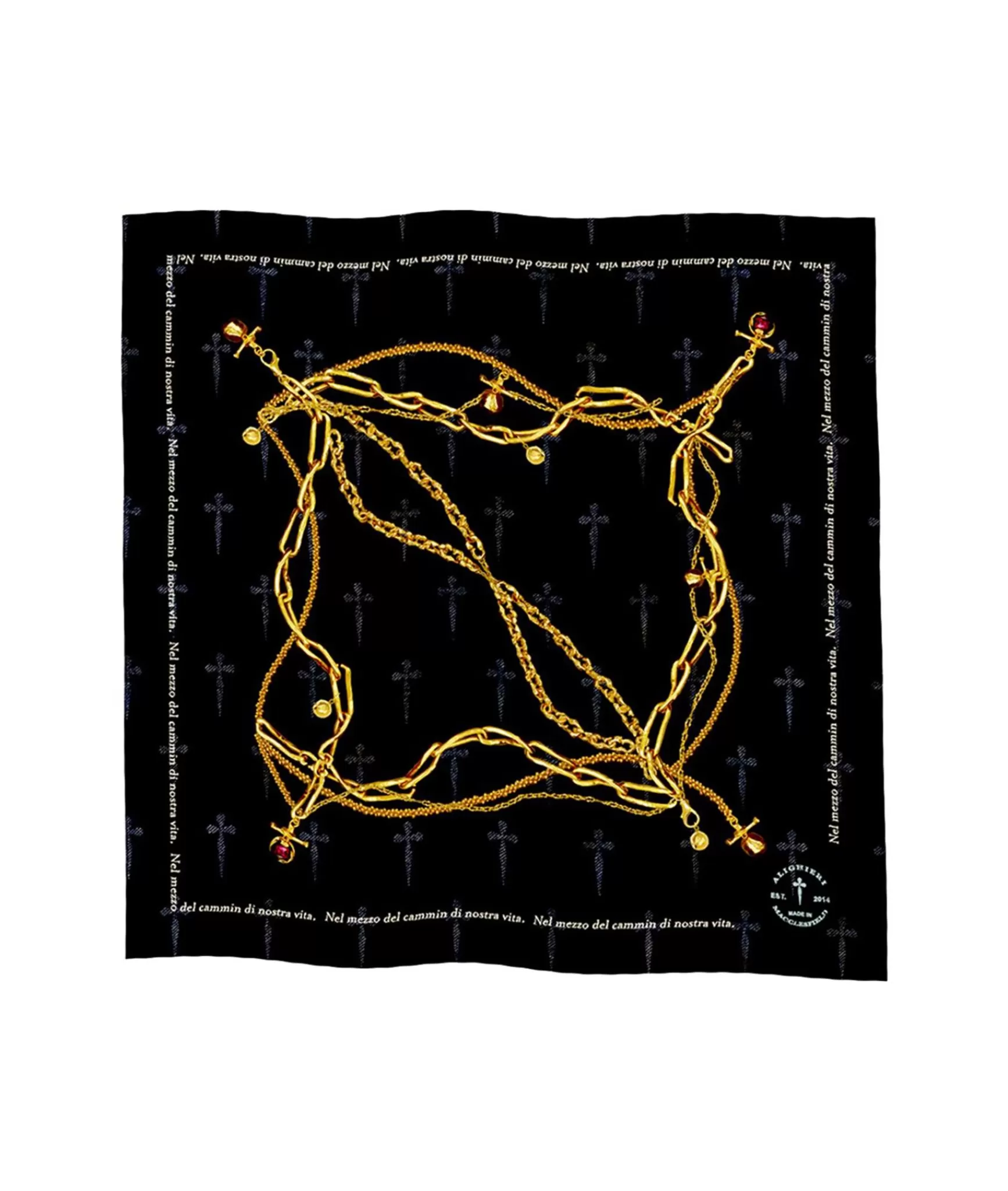 Alighieri The Limitless Wanderer Silk Pocket Square New