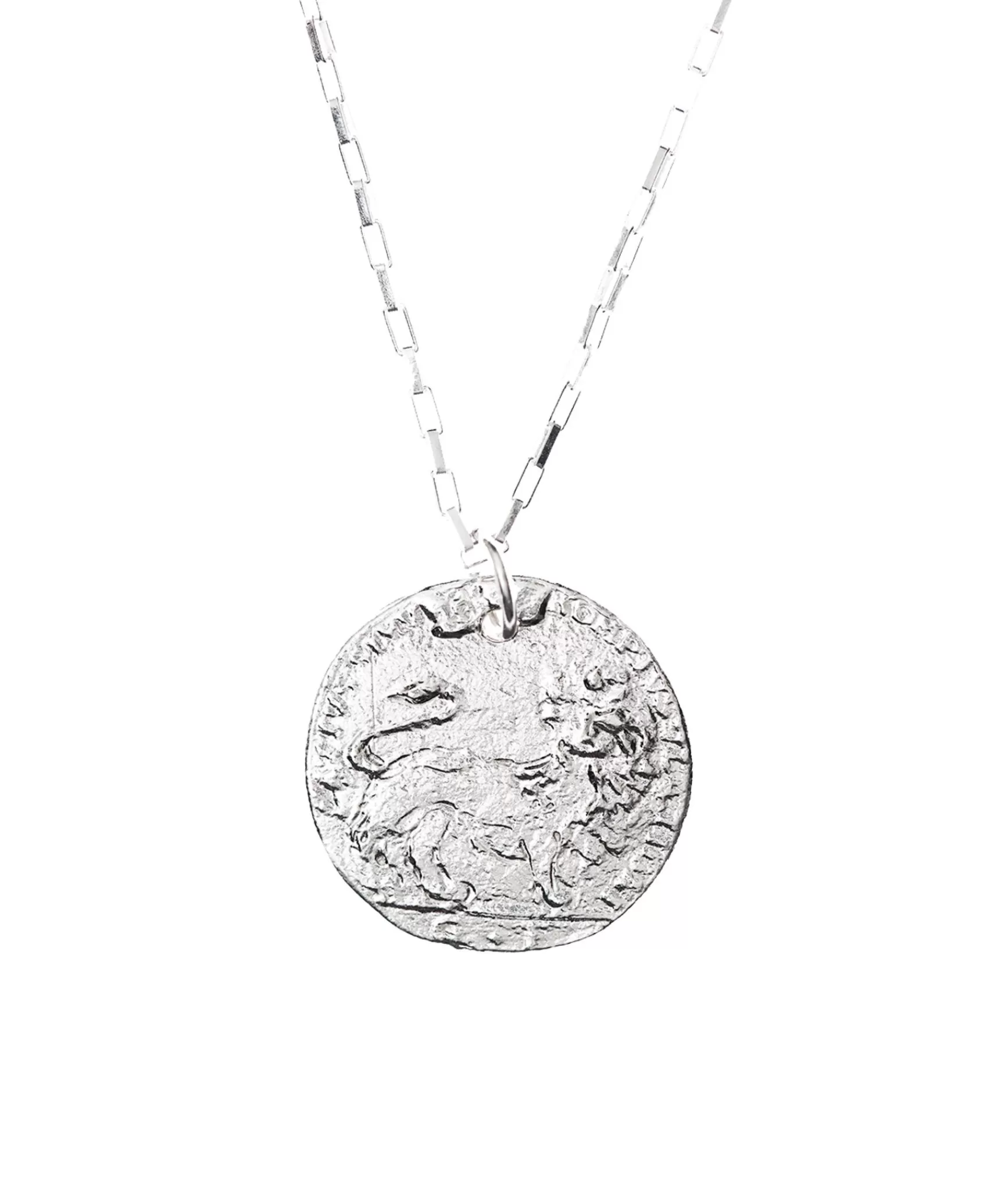 Alighieri The Medium Snow Lion Medallion // Box Chain Discount