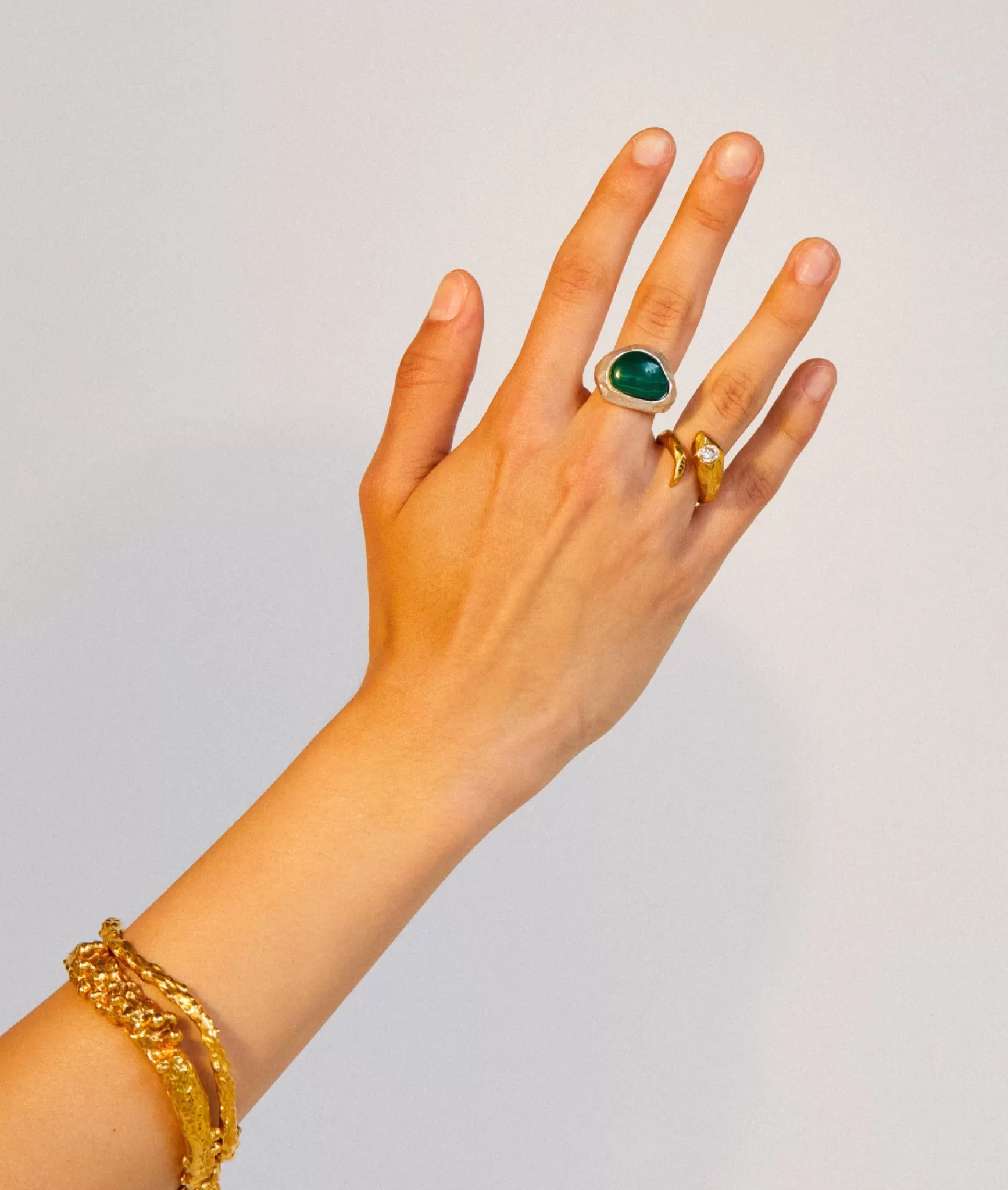 Alighieri The Mountain Rising Malachite Ring Flash Sale